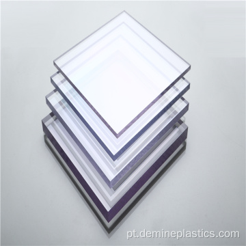 Painel de policarbonato sólido transparente de superfície brilhante